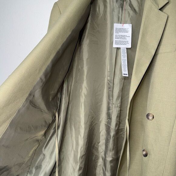 Topshop Blazer Oversized Asymmetrical Professional Business Jacket Size 6 - Picture 15 of 16